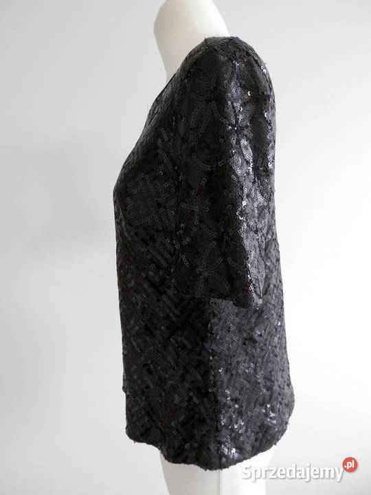 Bluzka Cekinowa Czarna Wieczorowa Balowa Łomża