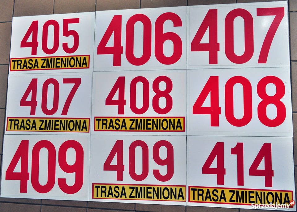 Tablice autobusowe czołowe zbiory na sprzedaż Warszawa