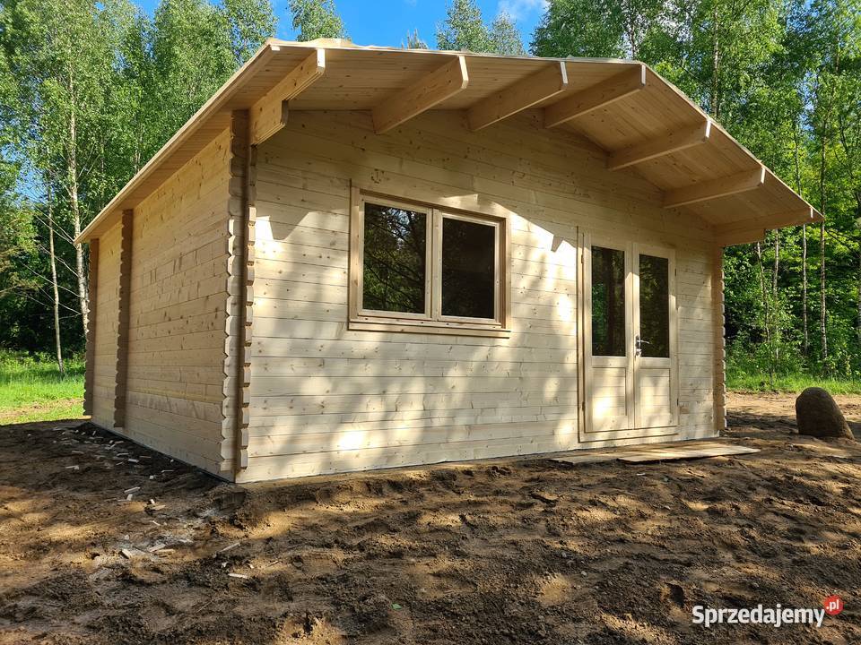 Drewniany domek letniskowy Majka 6x6 32 m Mrągowo sprzedam
