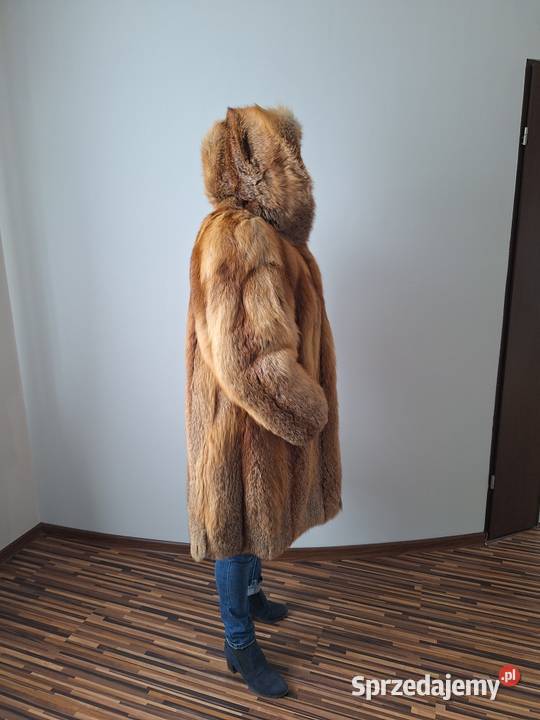 Futro z rudego dzikiego lisa Rozmiar 42(XL) Łęczyca sprzedam