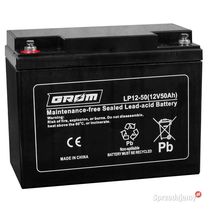 Akumulator żelowy GROM 12V 50Ah LP1250 Gdańsk sprzedam