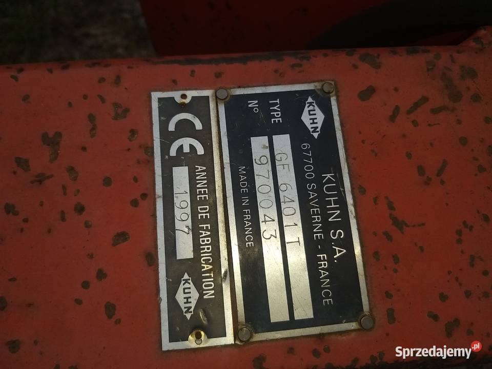 Przetrzasarka kuhn GF 6401 T felga th 800 Koziegłowy sprzedam