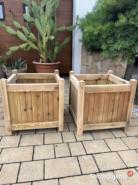 Donica drewniana ogrodowa na już surowa solidna Jeleśnia sprzedam
