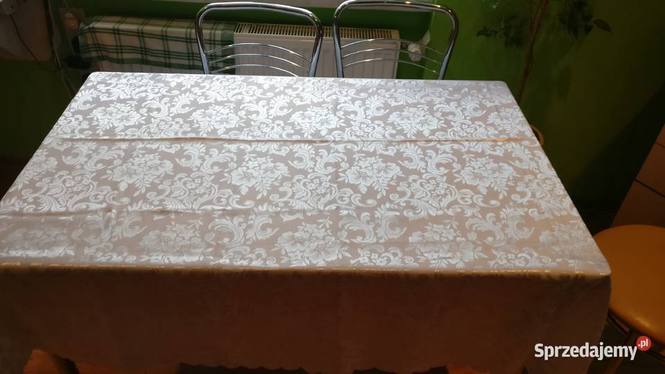 Obrus biały atłasowy śląskie Myszków