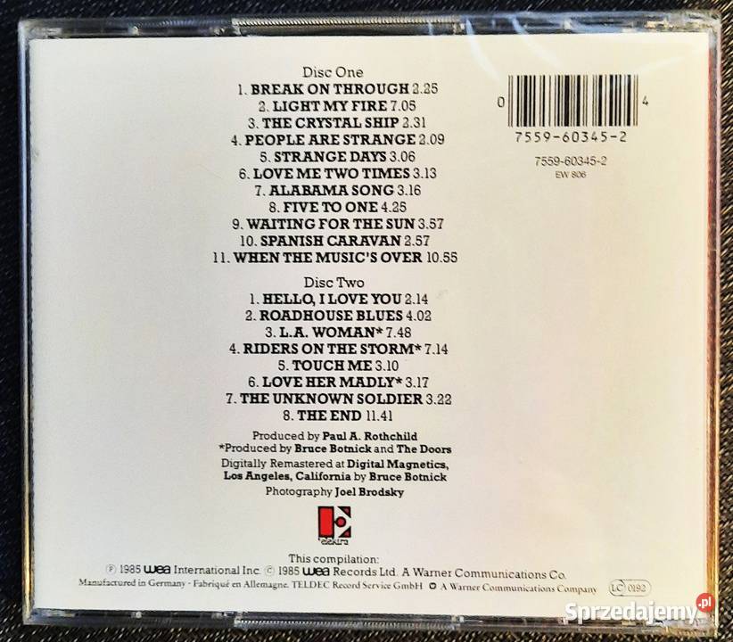 Znakomity Podwójny Album 2CD The DOORS The Best śląskie Katowice