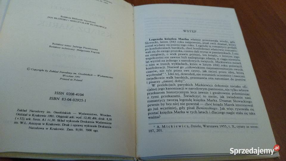 Ksiądz Marek Juliusz Słowacki Biblioteka Gdańsk