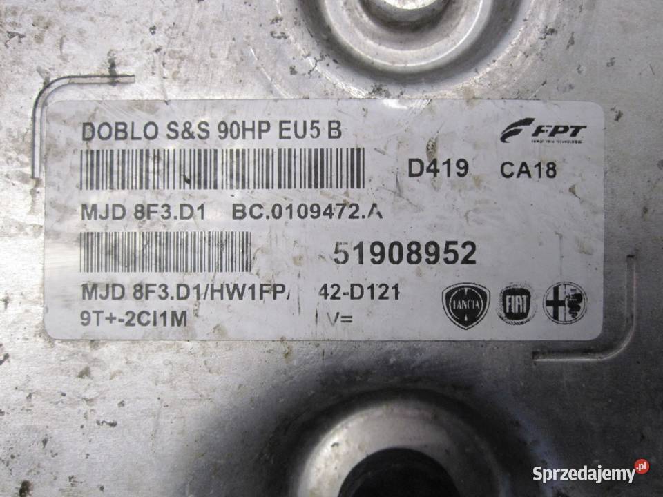 DOBLO II COMBO D 12r sterownik komputer silnika świętokrzyskie