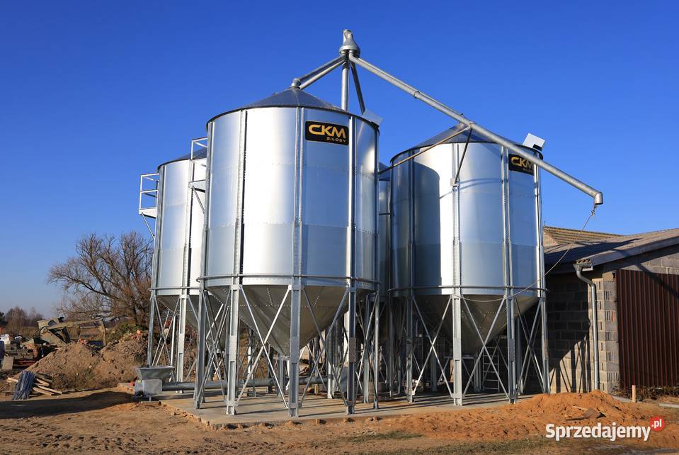 Silos zbożowy lejowy 1076 t POLSKI szybki termin Września