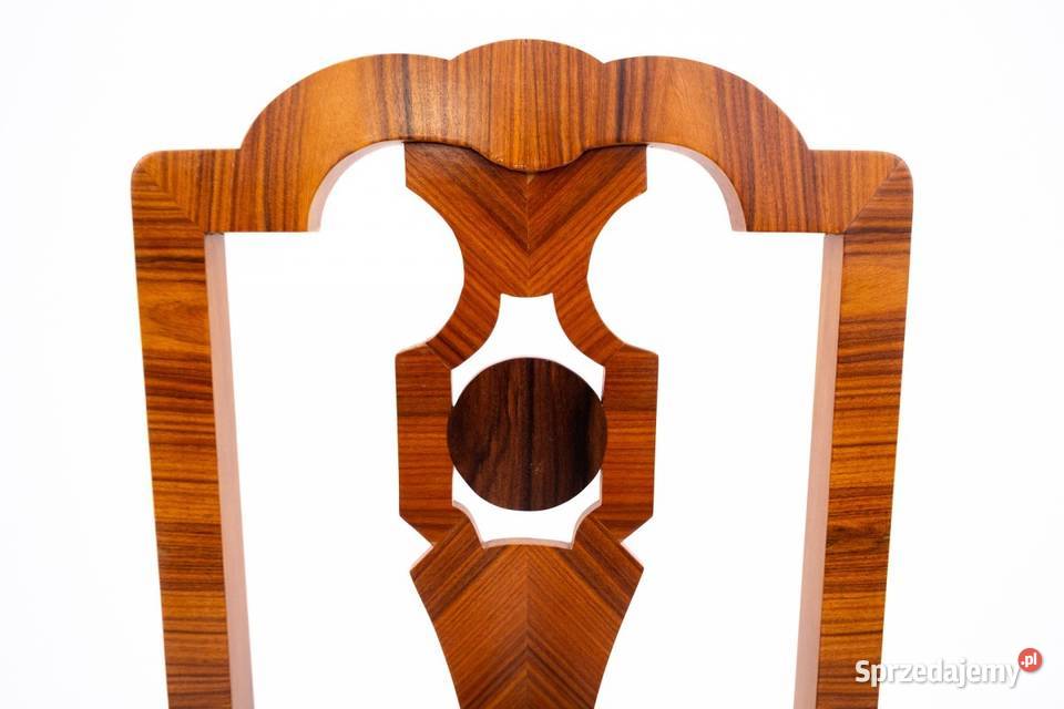 Okrągły stół z krzesłami w stylu Art Deco POlska Chorzów