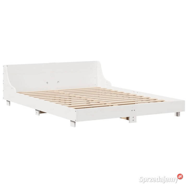 Rama łóżka bez materaca biała lite drewno 143cm mazowieckie Warszawa sprzedam