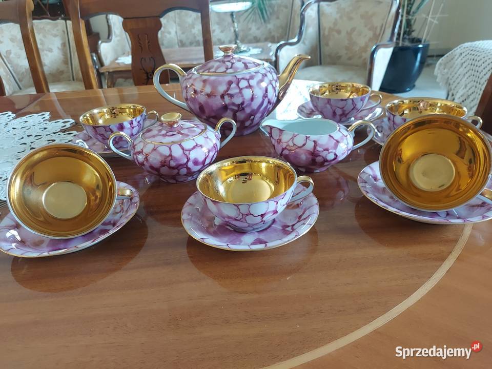 Komplet porcelanowy kawowy Wawel Julita lata 70 śląskie Dąbrowa Górnicza