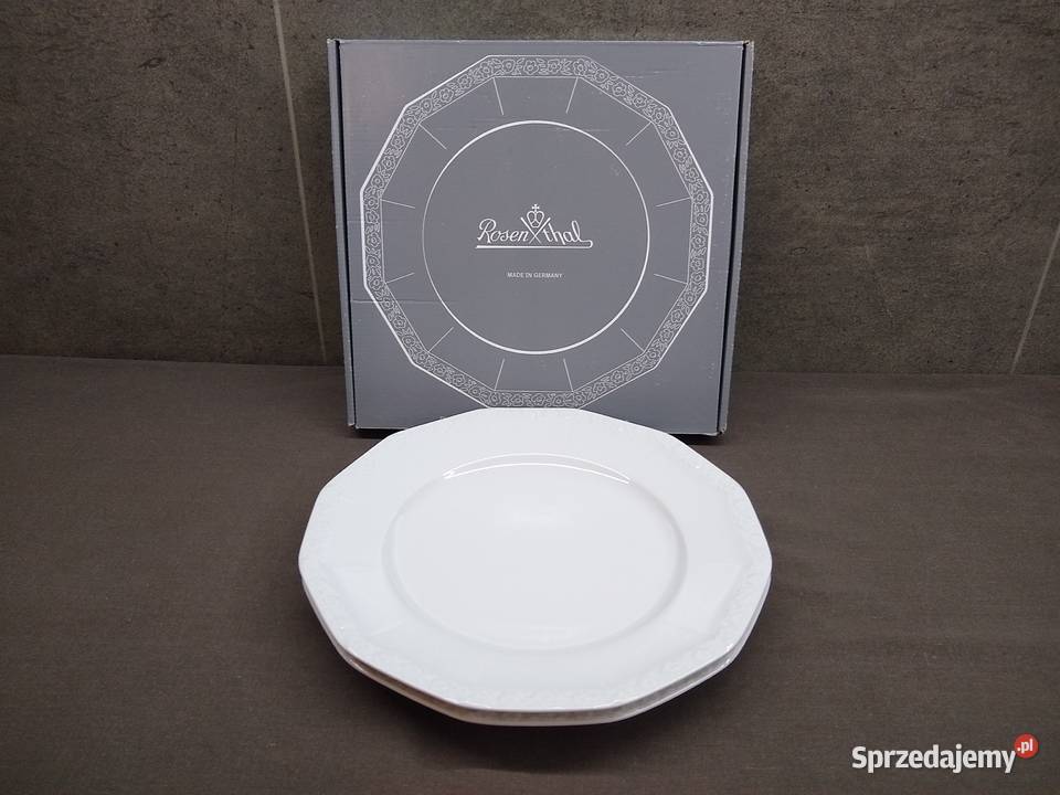 Rosenthal Maria Biała 2 talerze płytkie 27 NOWE Porcelana i szkło Kalisz
