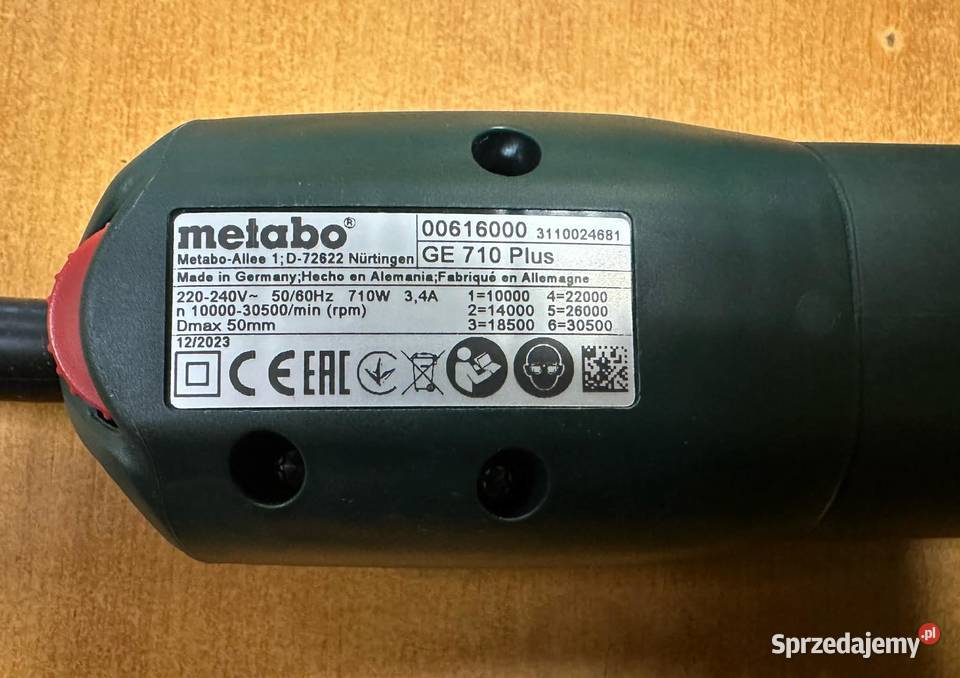 Szlifierka Prosta Metabo GE710 Plus Elbląg