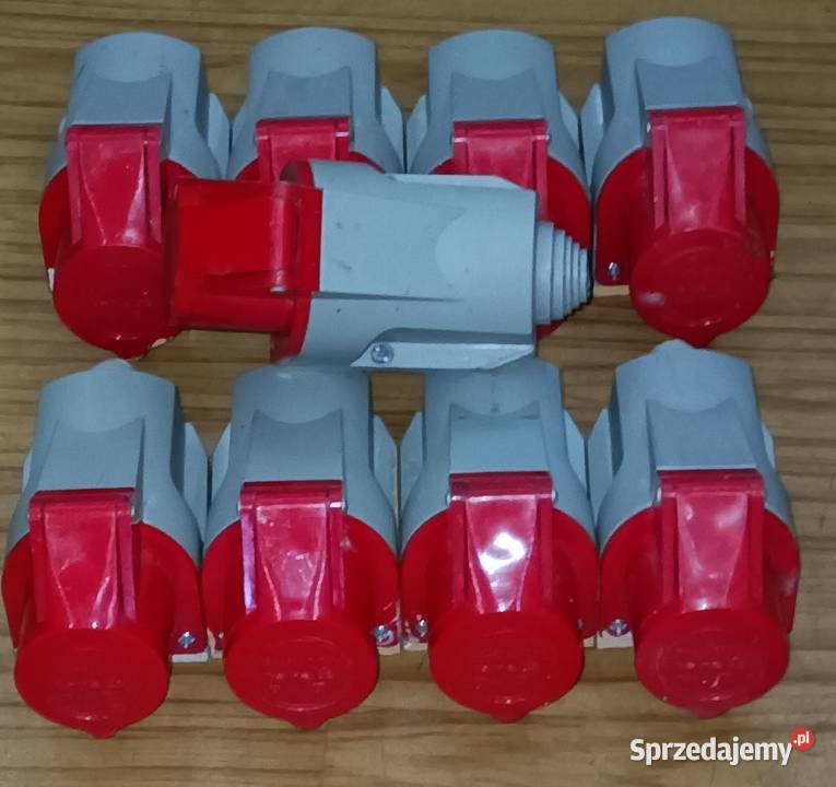 Gniazda 3 fazowe 16A 4 stykowe 9 sztuk Włocławek