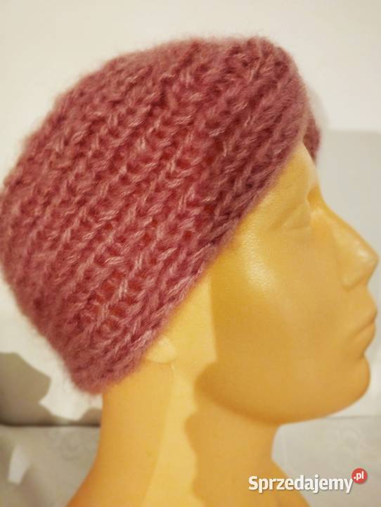 Szeroka opaska na głowę turban pudrowy róż Olsztyn