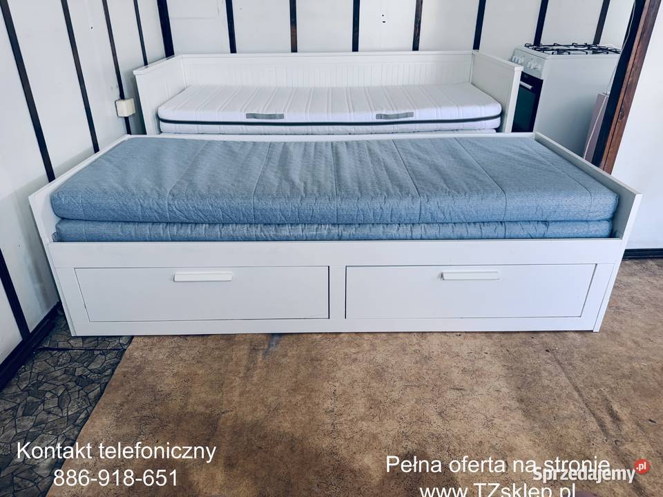 IKEA BRIMNES Leżanka Łóżko z 2 szufladami 2 Łóżka Rybnik