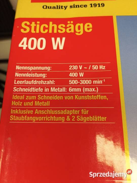 Wyrzynarka Walther Jigsaw 400W 2 brzeszczoty Trzcianka sprzedam