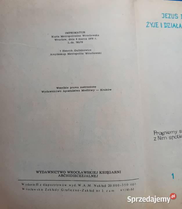 Katechizm religii katolickiej Część III Wydanie wielkopolskie Koźminek