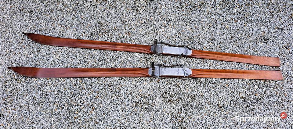 Stare drewniane narty Allgaubindung Szklarska Poręba