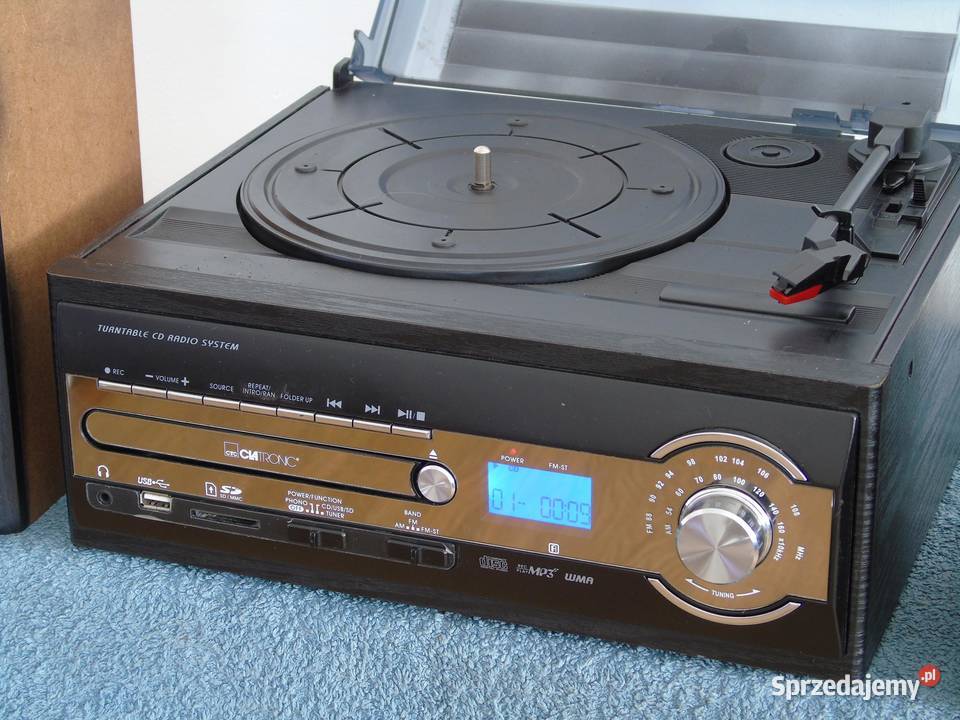 Gramofon z radiem USB SD mp3 CD pilot i głośniki podkarpackie Jasło
