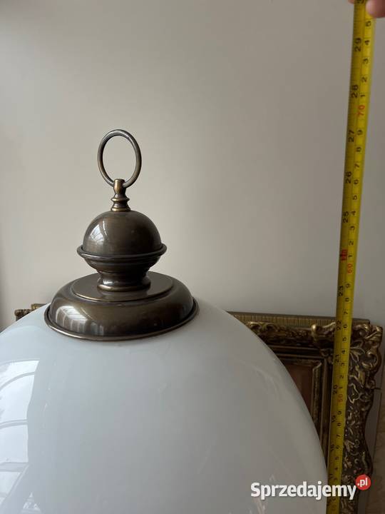 efektowna wielka lampa z mosiądzu porcelana dolnośląskie Bystrzyca Kłodzka sprzedam