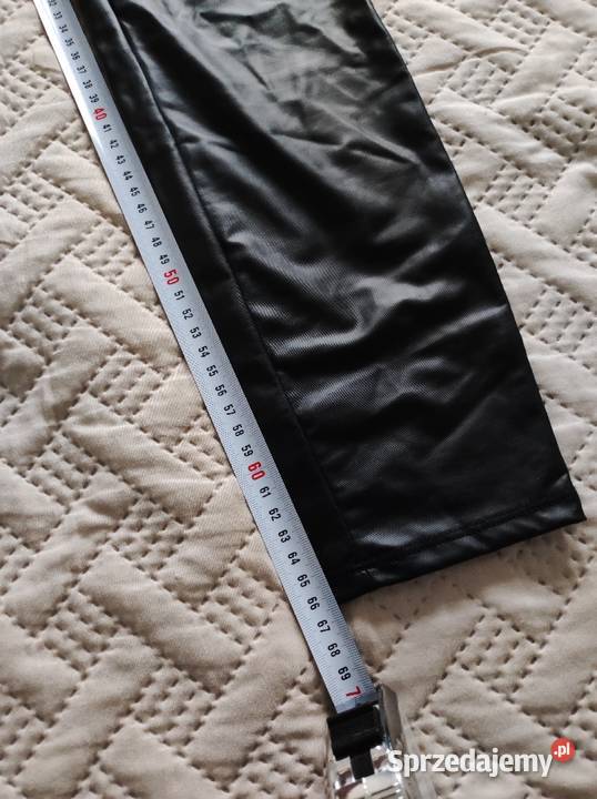 spodnie legginsy skórzane zara