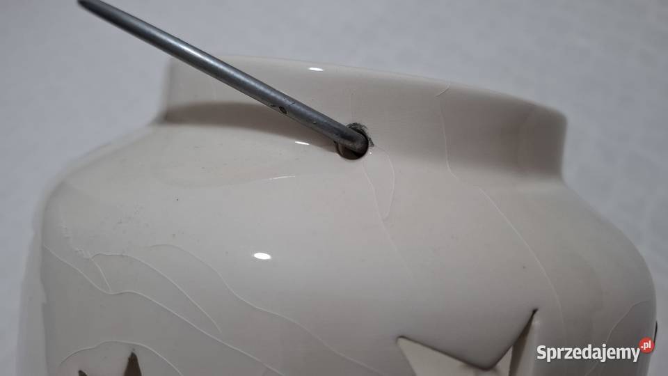 Lampion świecznik świąteczny czerwony renifer Czeladź