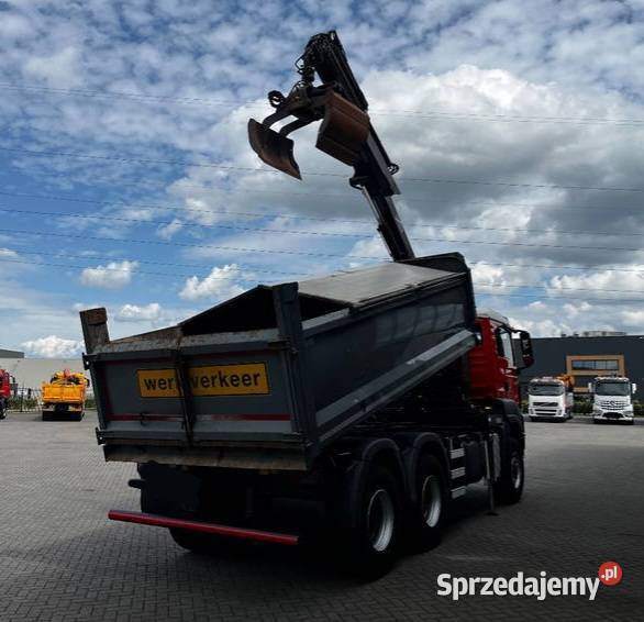 Uzywana wywrotka 6x6 z dzwigiem MAN TGS 10518cm3 Warszawa