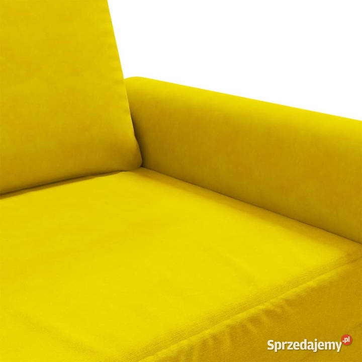 Sofa 2osobowa żółta 120 tapicerowana aksamitem Warszawa