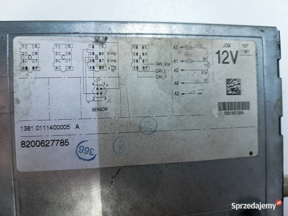 Tachograf SIEMENS 12VRenault Master 2009 Dęblin