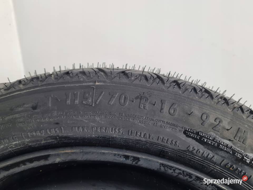 KOŁO DOJAZDOWE 11570 R16 2160132 5x110 lubelskie Chełm sprzedam