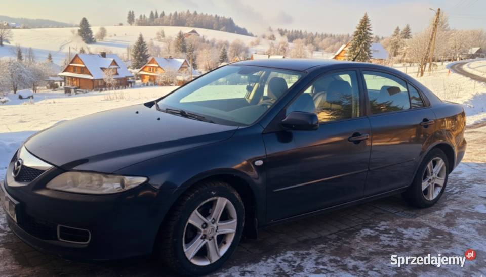 Mazda 6 20d Sport Liftback 2007r Hak 6 biegów czarny 6 małopolskie Bochnia