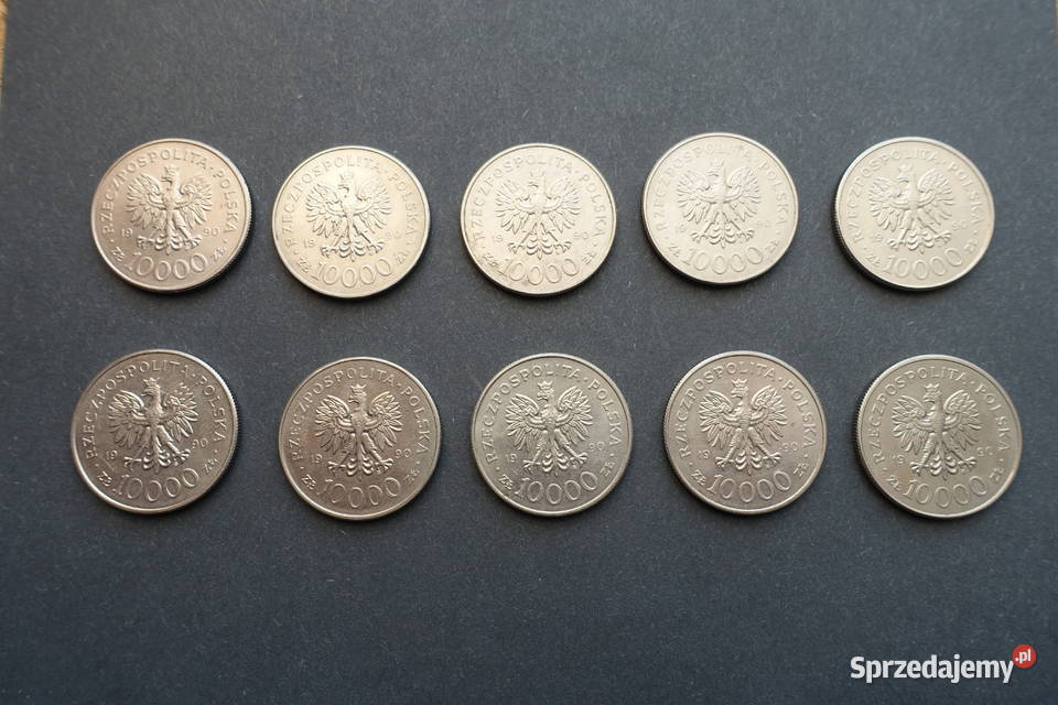 10000 złotych 1990 Solidarność 10 sztuk Kętrzyn sprzedam