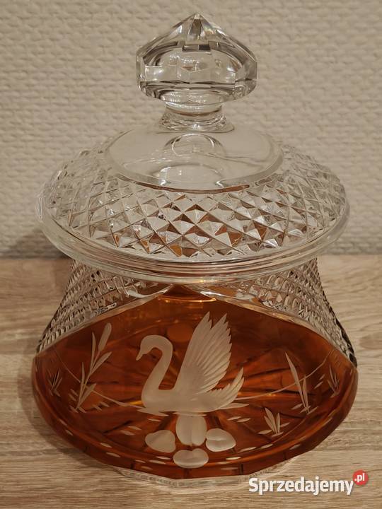 Śliczna duża bombonierka kryształowa Tychy sprzedam