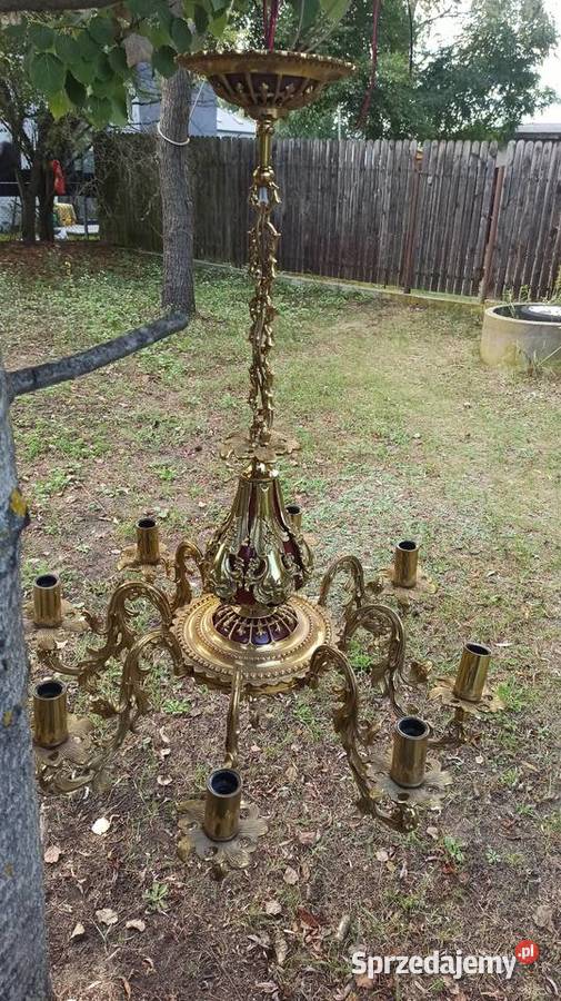 Żyrandol PRL MosiężnyNie uzywany Warszawa