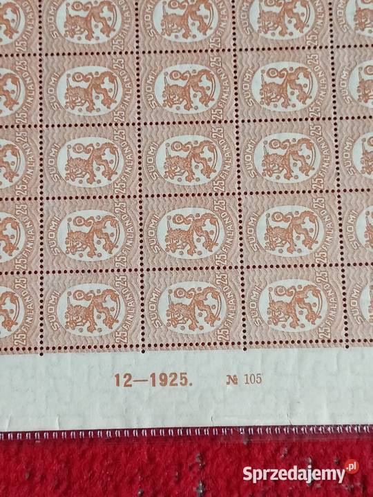 Znaczki Finlandia Znak Wodny Germańska Swastyka Filatelistyka Siedlce