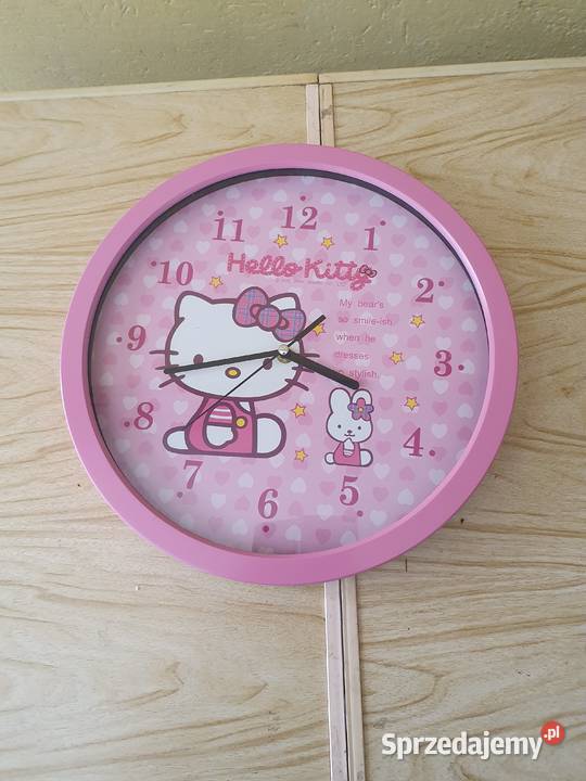 Dziecięcy zegar ścienny Hello Kitty sprzedam