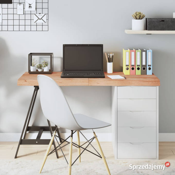 Blat do stołu jasnobrązowy 120x60x26 lite drewno Blaty