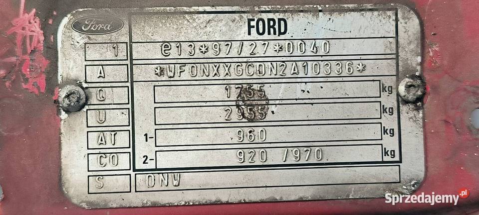 PAS PRZEDNI FORD FOCUS MK1 Lipno