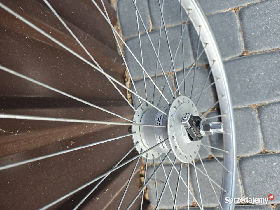 Koło aluminiowe rowerowe 24 cale z dynamem