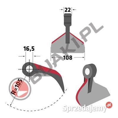 Bijak młotkowy RM716 do mulczerów Perfect Ferri nieuszkodzony