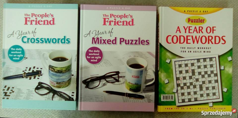 Krzyżówki angielsku A puzzle a day Książki do nauki języka obcego mazowieckie Warszawa sprzedam