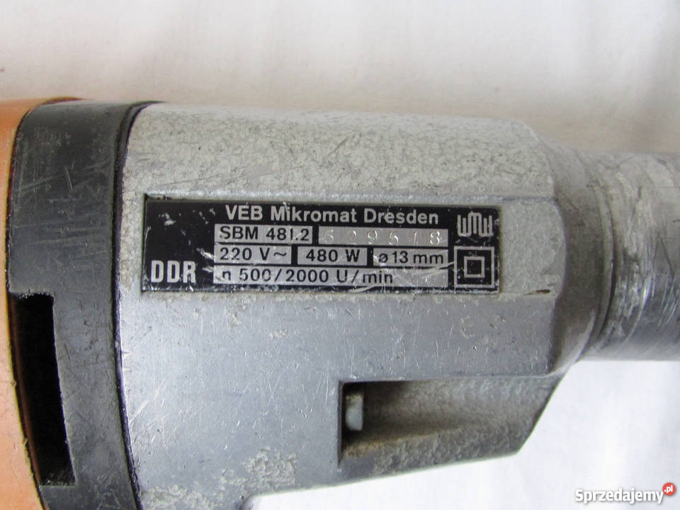 Wiertarka DDR Smalcalda Dwa biegi udar Brodnica