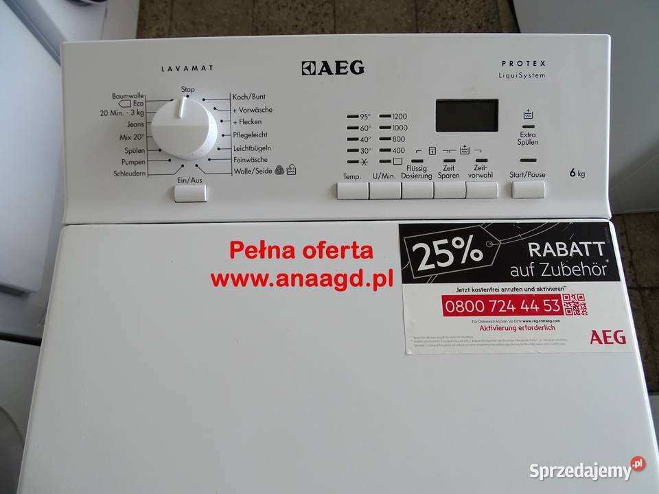 Pralka AEG Protex L62260TL 6 GWARANCJA DUŻY wolnostojące Miękowo