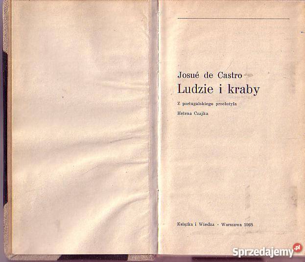 8450 LUDZIE I KRABY JOSUE DE CASTRO Czyrna