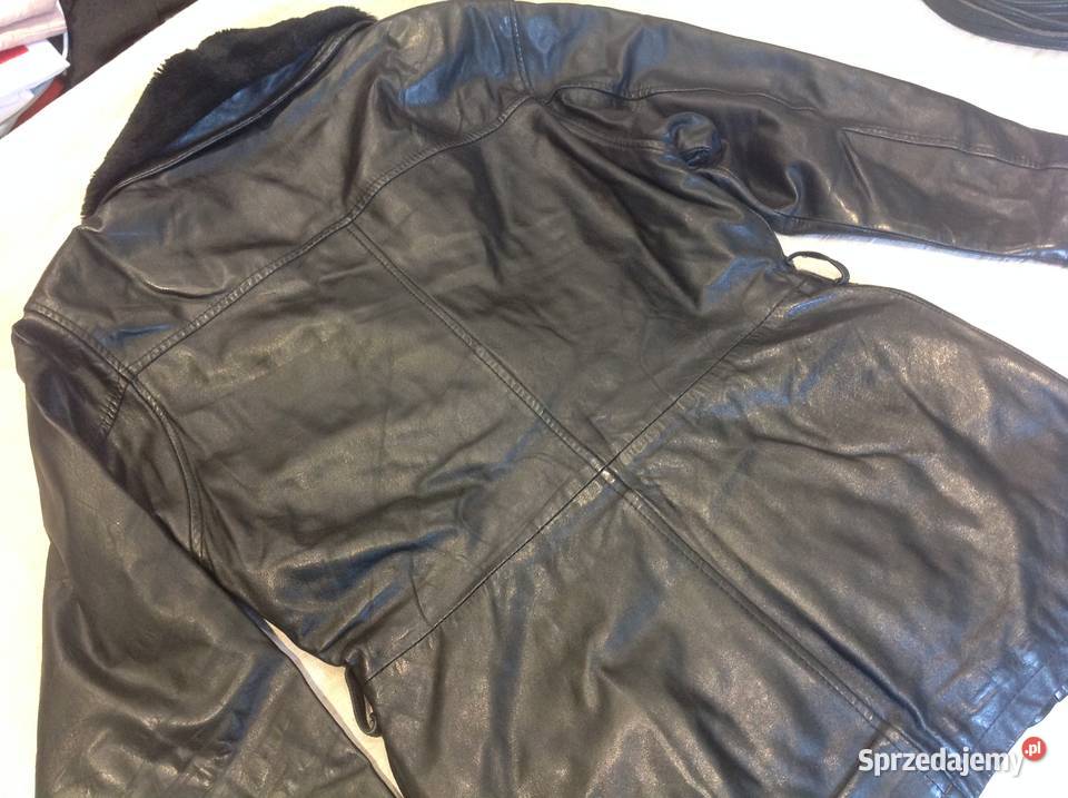 Kurtka Czarna Skórzana Damska Ocieplana r M lubuskie Nowa Sól