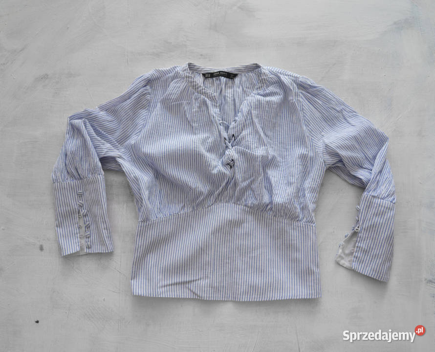 krótka bluzka w paski wiązana Zara S 36 3/4 Warszawa