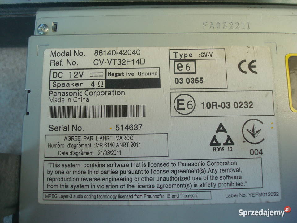 Sprzedam radionawigację sam Toyota Rav 4 IV Rok produkcji 2013 Toruń