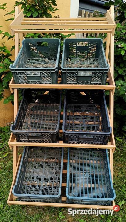 Regał drewniany wystawowy czteropółkowy składany Warszawa