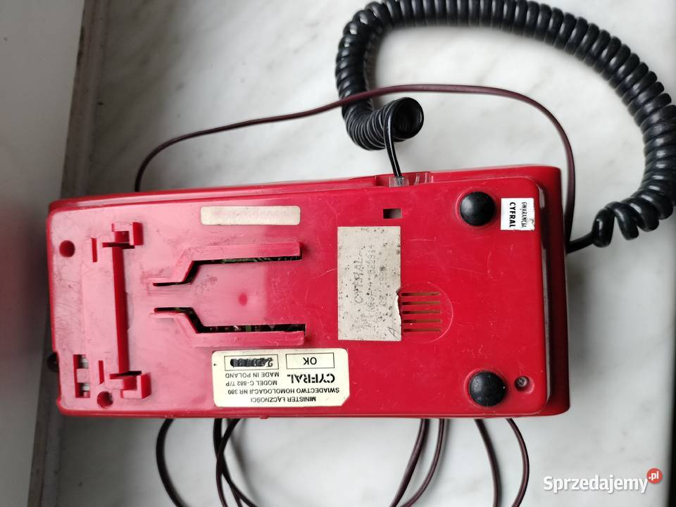 Aparat telefoniczny cyfral czerwony Choszczno